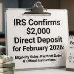 IRS Confirms $2,000 Direct Deposit for February 2026
