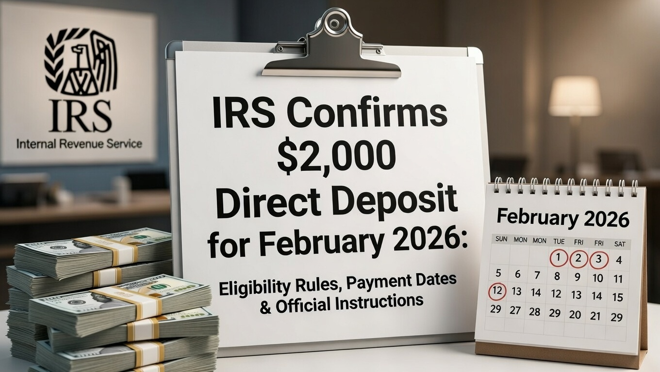 IRS Confirms $2,000 Direct Deposit for February 2026
